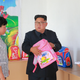 At Chungjin schoolbag factory in Pyongyang